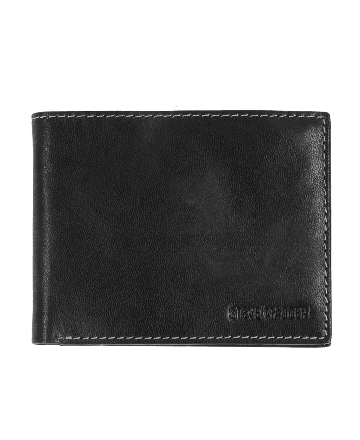 Steve Madden Men's Antique-like Rfid Passport Case In Black