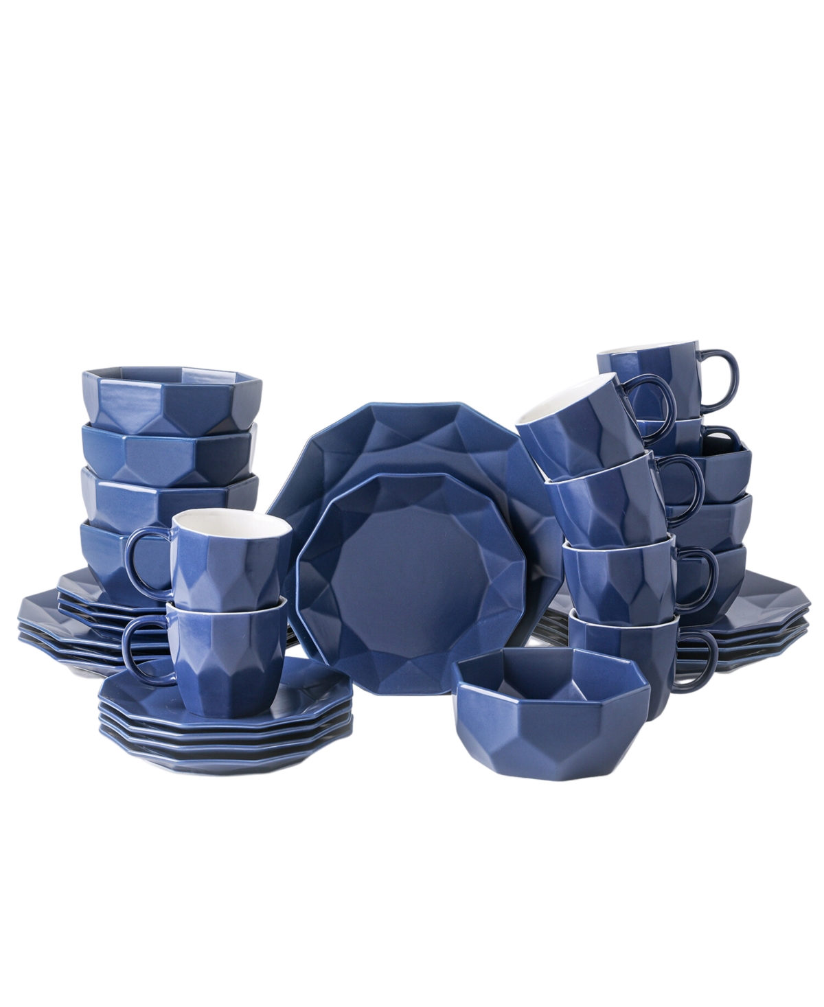 Stone Lain Jamie 32 Pc. Dinnerware Set, Service For 8 In Blue