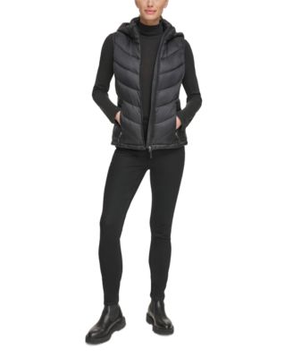 Women's Packable Hooded Puffer Vest, Created for Macy's