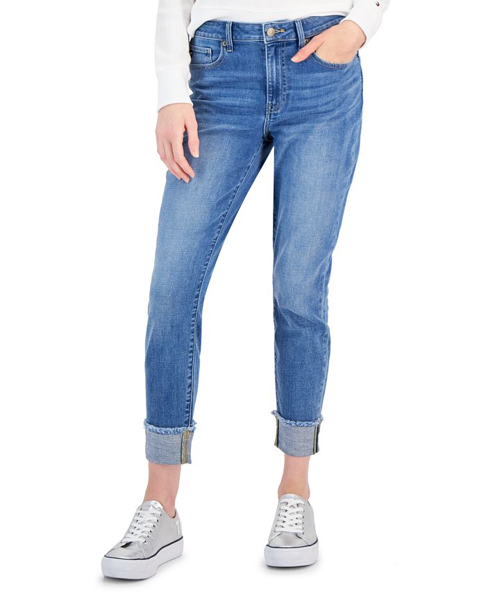 Tommy Hilfiger Tribeca TH Flex Light Rinse Skinny Cuff Jeans - Macy's