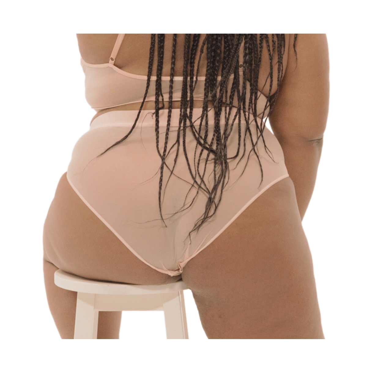 Naked Rebellion Women's Nude Shade Mesh Hipster Bikini Panty