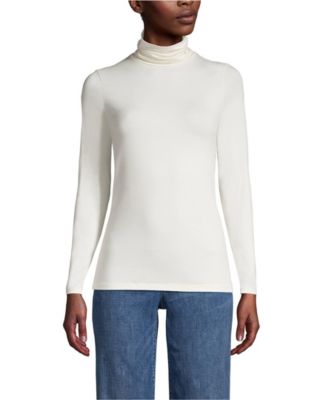Women's Tall Lightweight Jersey Skimming Long Sleeve Turtleneck