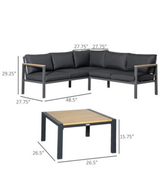 Wicker Furniture Set, Sectional Sofa w/ Loveseats & Corner,