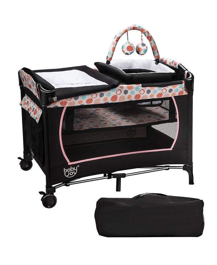 Costway 4 in 1 Convertible Portable Baby Playard Newborn Napper with