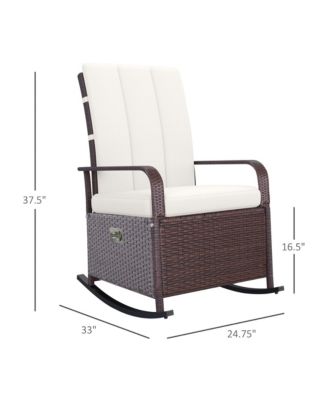 PE Rat Rocking Recliner with Footrest,