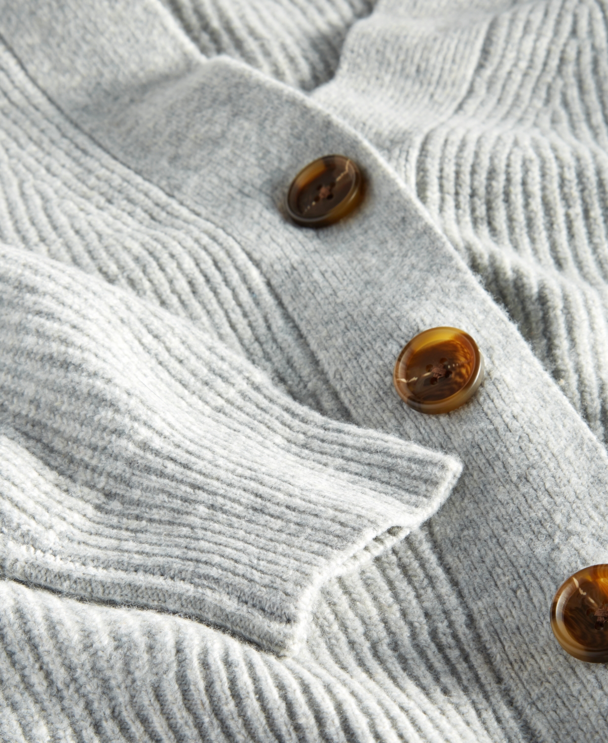 On 34th Women's Three-button Classic Cardigan, Created For Macy's In Light Grey Heather