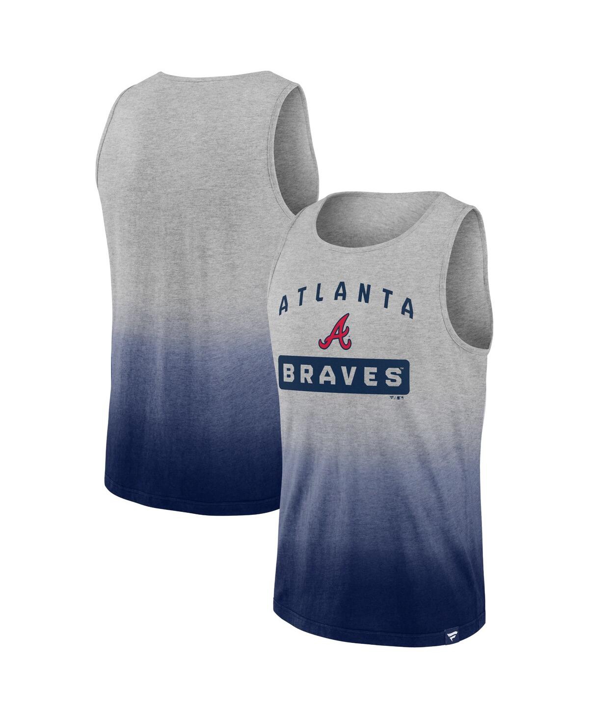 Shop Fanatics Men's  Gray, Navy Atlanta Braves Our Year Tank Top In Gray,navy