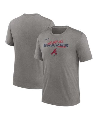 Atlanta Braves T-Shirt Blue Crew Neck Men XL Cotton Blend Short