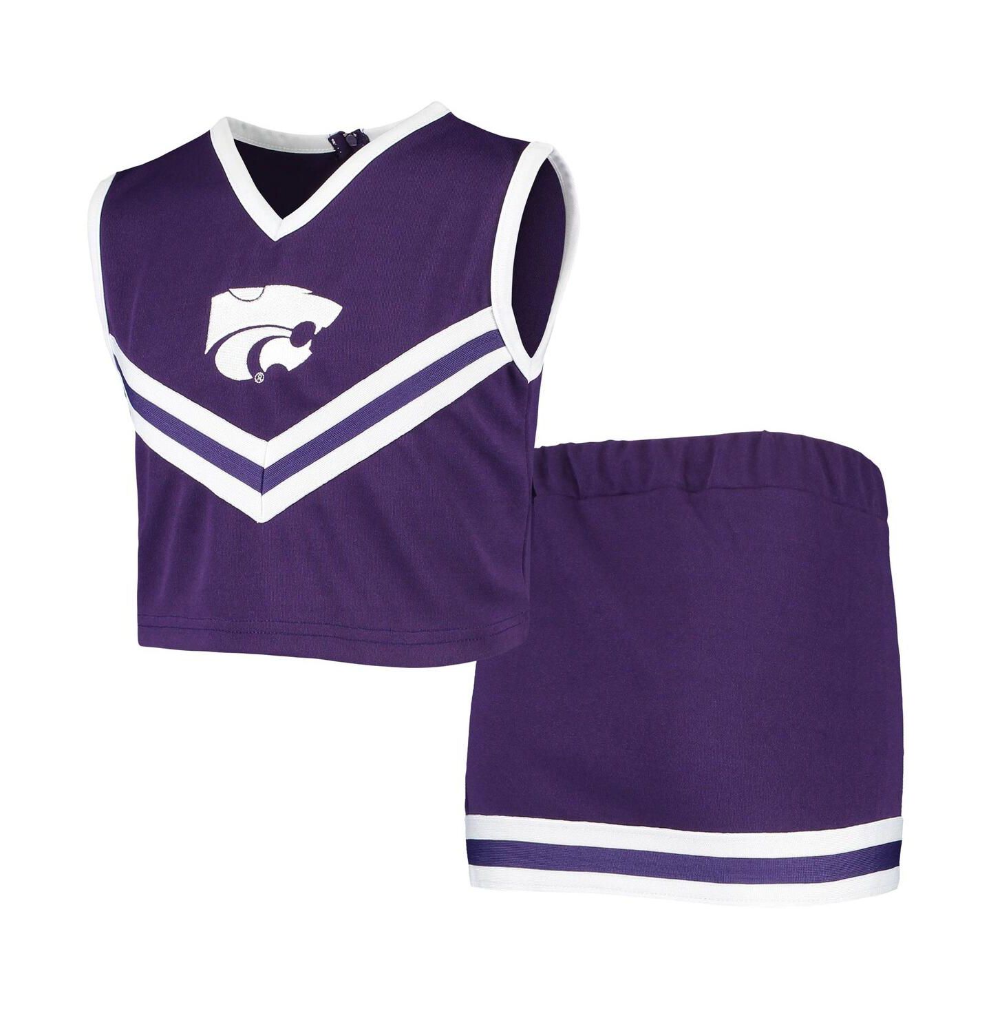 Комплекты Little King Apparel Purple Kansas State Wildcats Two-Piece Cheer Set для девочек — фото 1
