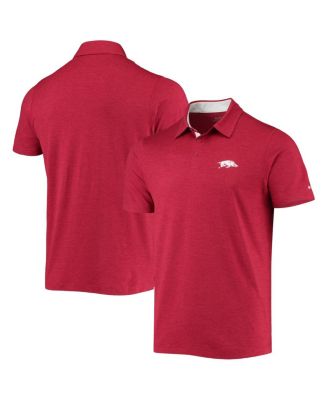 Men's Cardinal Arkansas Razorbacks Tech Trail Omni-Shade Polo Shirt