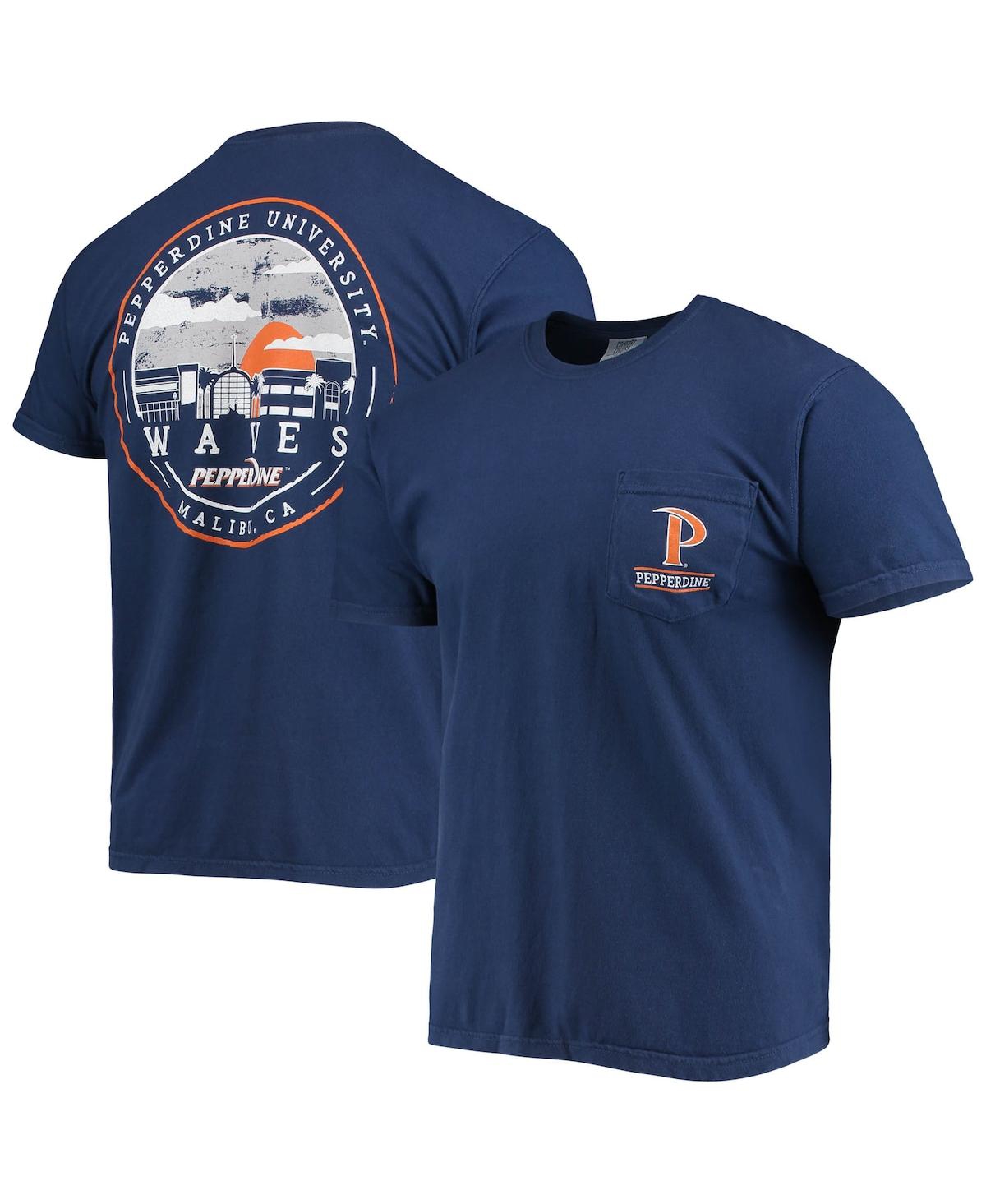 Men'sPepperdine Waves Circle Campus Scene T-shirt - Navy