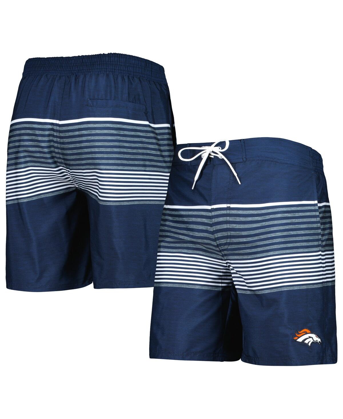Shop G-iii Sports By Carl Banks Men's  Navy Denver Broncos Coastline Volley Swim Shorts