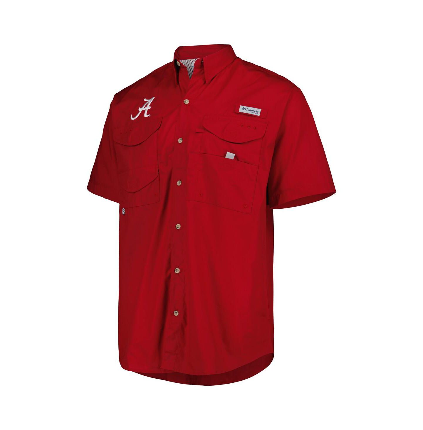 Мужская рубашка Columbia Crimson Alabama Crimson Tide Bonehead Button-Up — фото 3