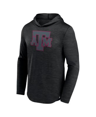Men's Heather Black Texas A&M Aggies Transitional Hoodie T-shirt