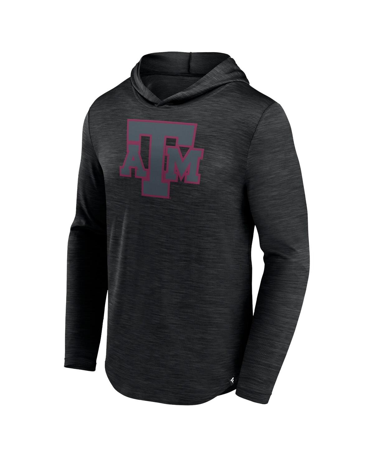 Fanatics Branded Heather Black Texas A&m Aggies Transitional Hoodie T-shirt In Heather Black