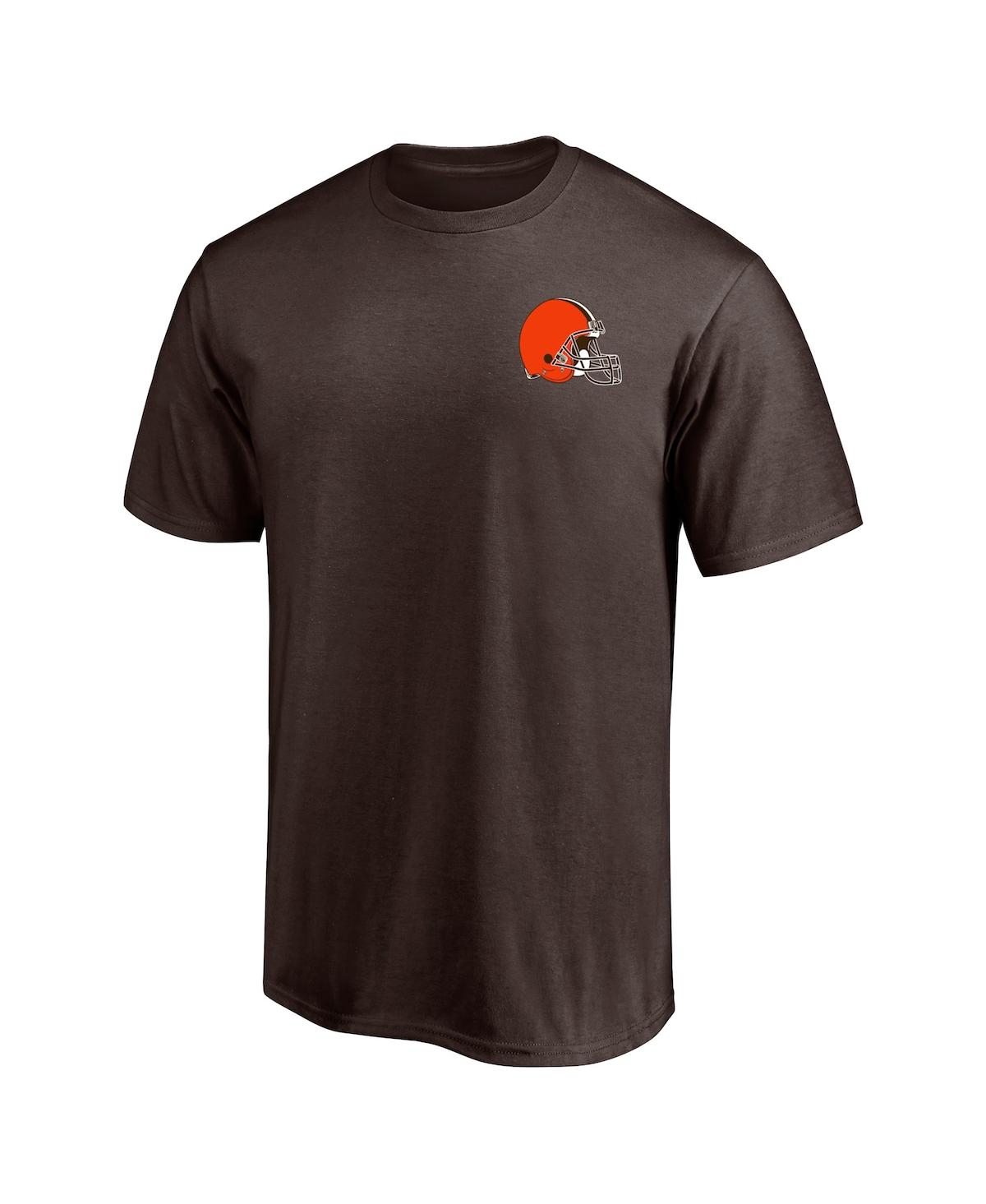 Shop Fanatics Men's  Brown Cleveland Browns #1 Dad T-shirt