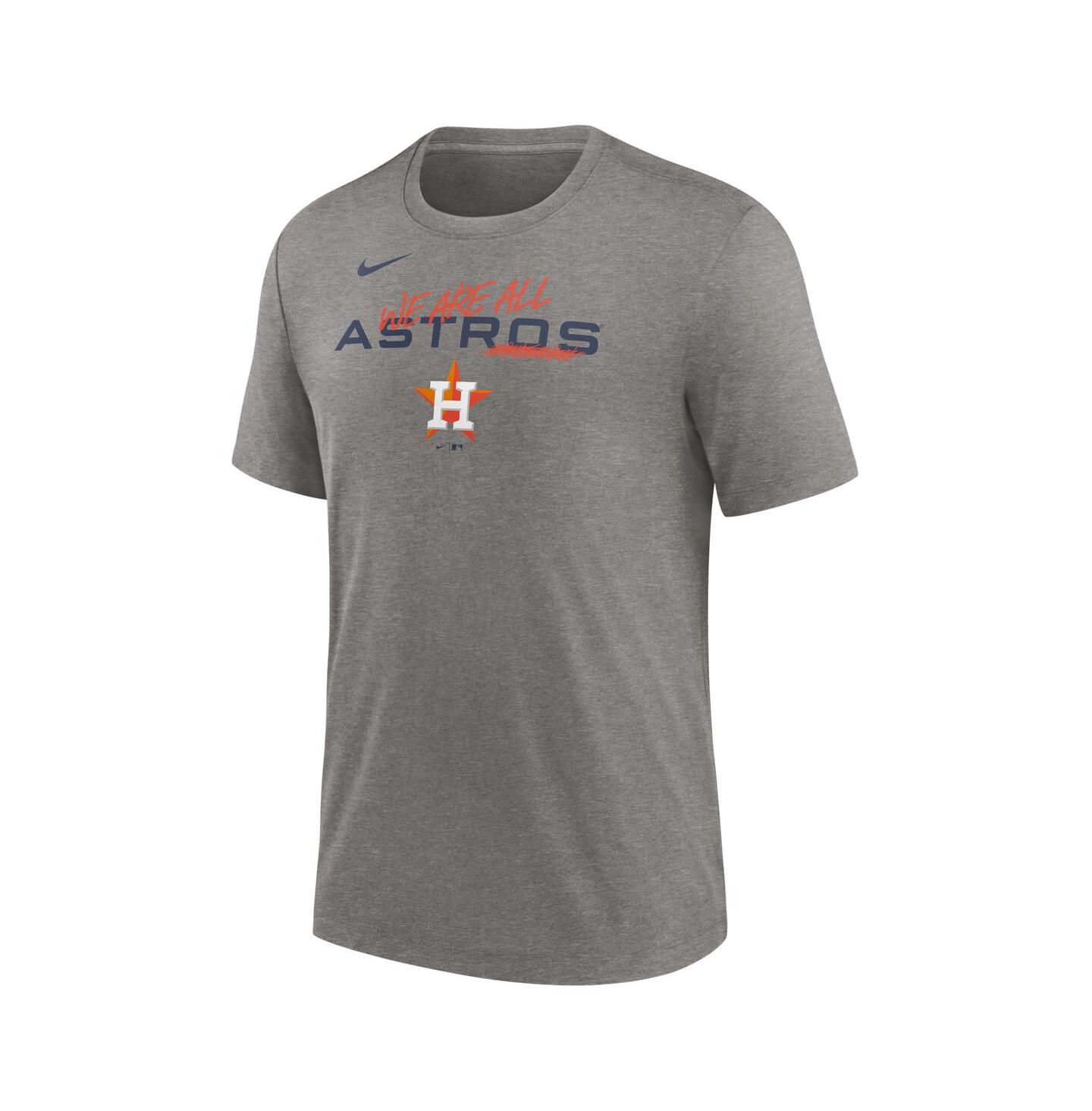 Мужская футболка Nike Heather Charcoal Houston Astros We Are All Tri-Blend — фото 3