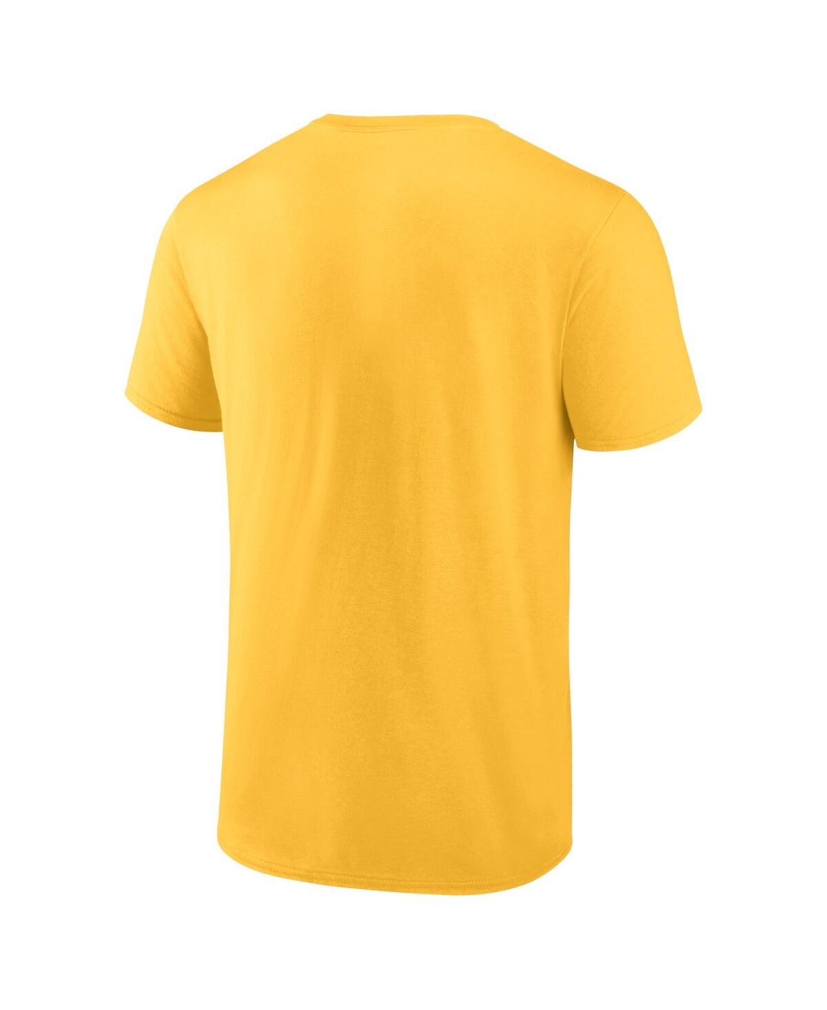 Shop Fanatics Men's  Gold Michigan Wolverines Campus T-shirt
