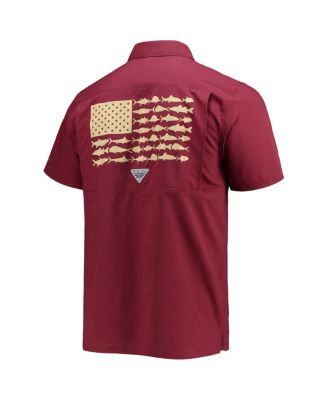 Men's PFG Garnet Florida State Seminoles Slack Tide Camp Button-Up Shirt