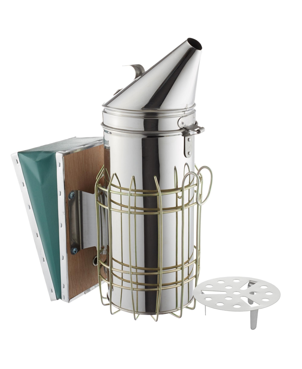 12-1/2 inch Bee Hive Smoker, Stainless Steel with Heat Shield, Beekeeping Equipment - Silver