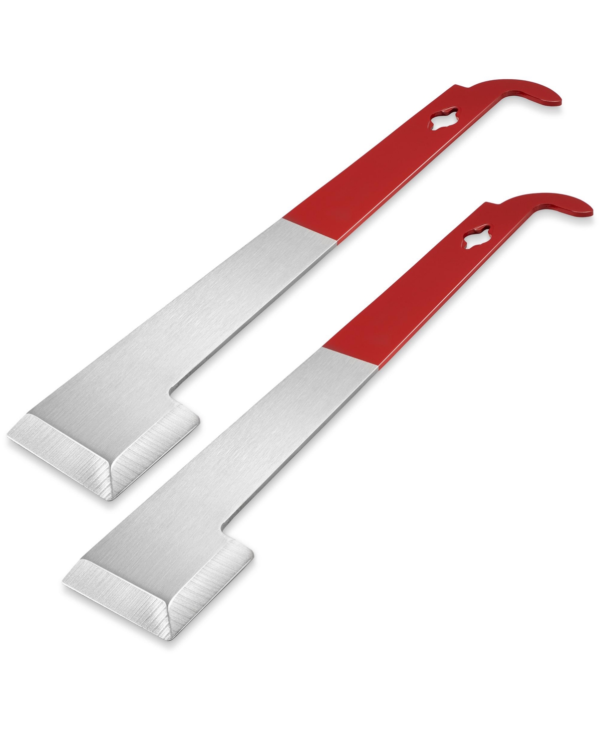 2-Pack Stainless Steel J Hook Bee Hive Tool, 10-1/2 inch Frame Lifter and Scraper, Beekeeping Equipment - Red