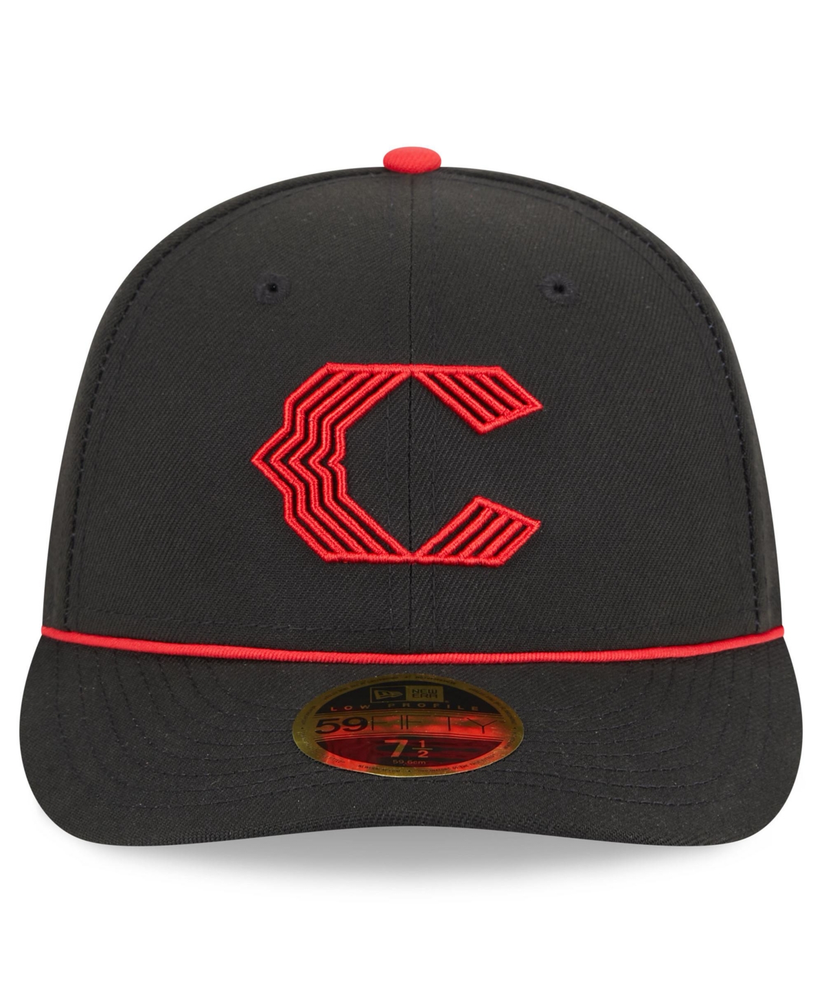Men's New EraCincinnati Reds 2023 City Connect Low Profile 59FIFTY Fitted Hat - Black