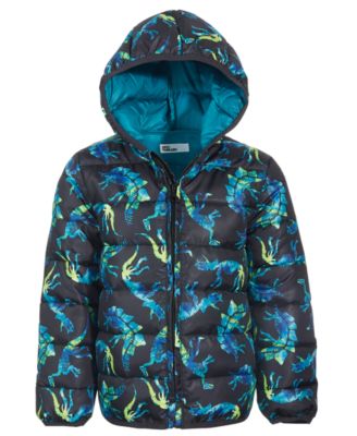 Epic Threads - Little Boys Dino Packable Hooded Puffer Coat
