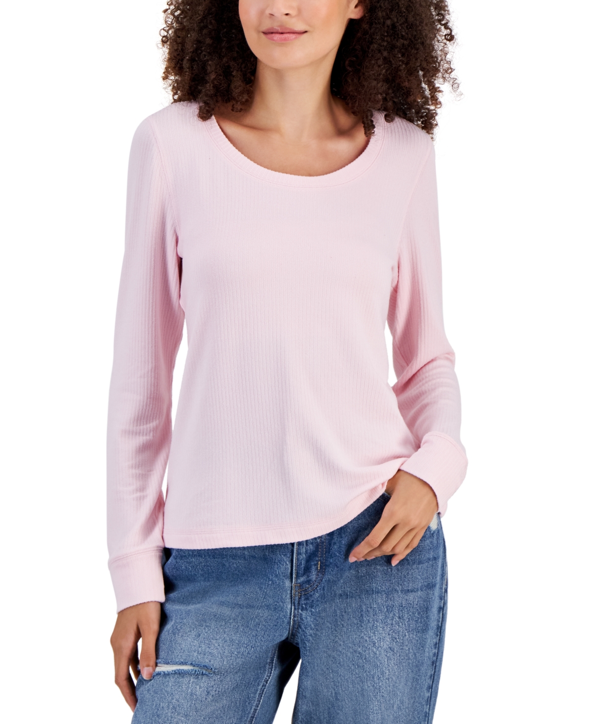 Charter Club Women's Solid Scoop Neck Sleep Top, Created For Macy's In Pink Lily