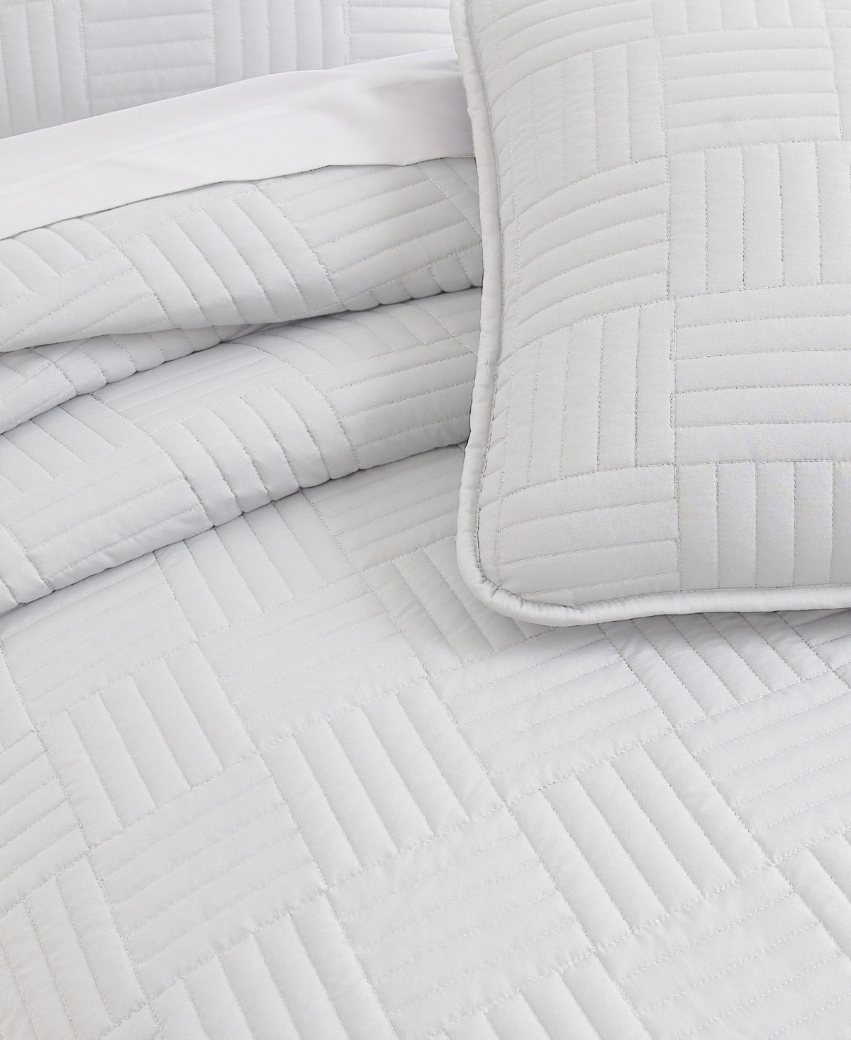 Southshore Fine Linens Grid 3-Pc. Quilt Set, Queen
