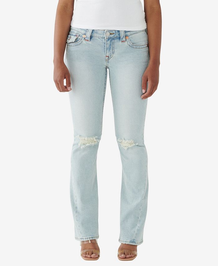 True Religion Women s Joey Distressed Ombre Flare Jeans Macy s