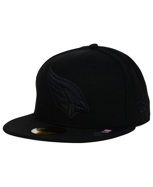 New Era Arizona Cardinals Nfl Black On Black 59fifty Fitted Cap Reviews Sports Fan Shop By Lids Men Macy S
