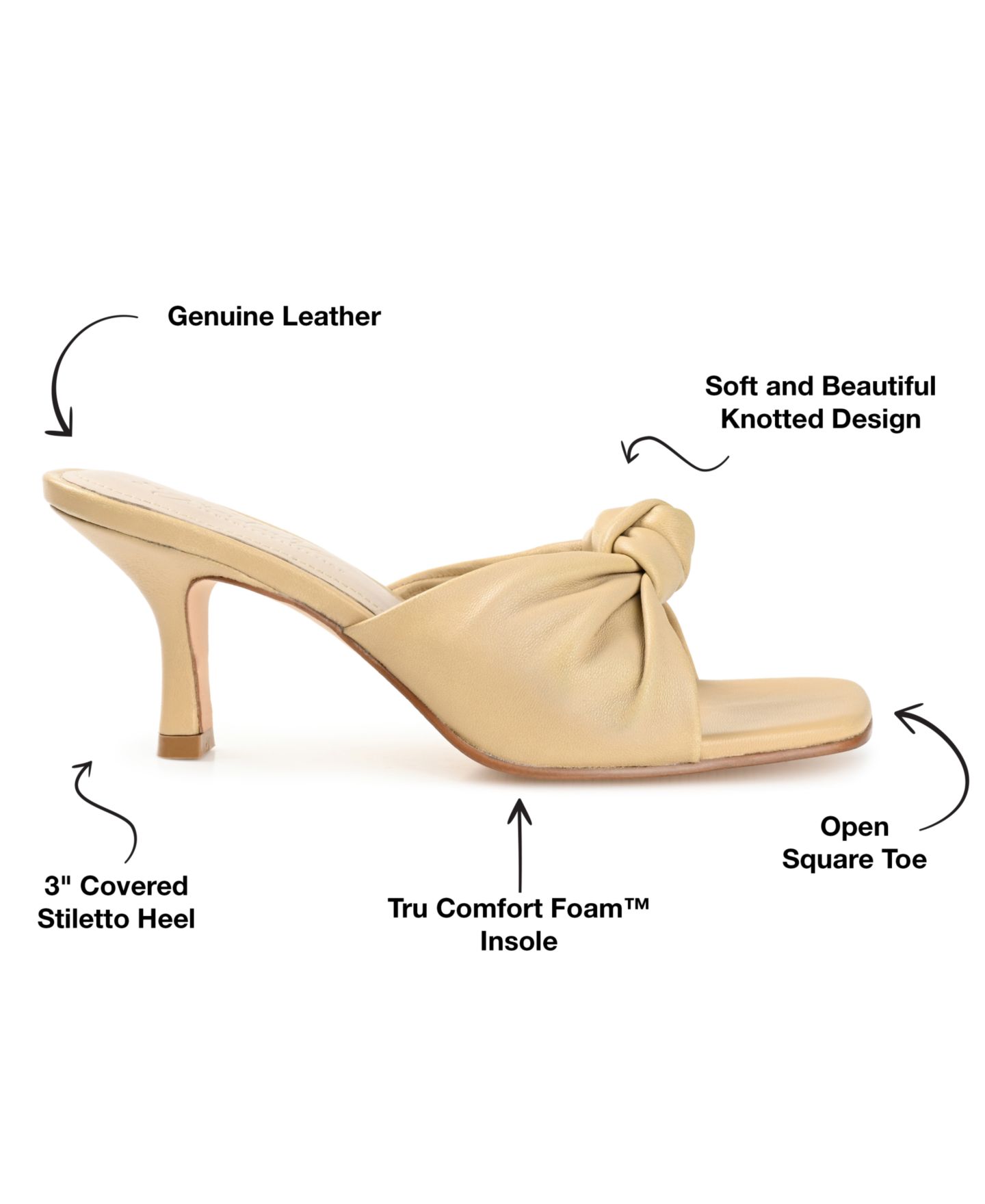 Женские сандалии Journee Signature Finlee Knotted Dress Sandals, цвет: Рыжевато-коричневый — фото 6
