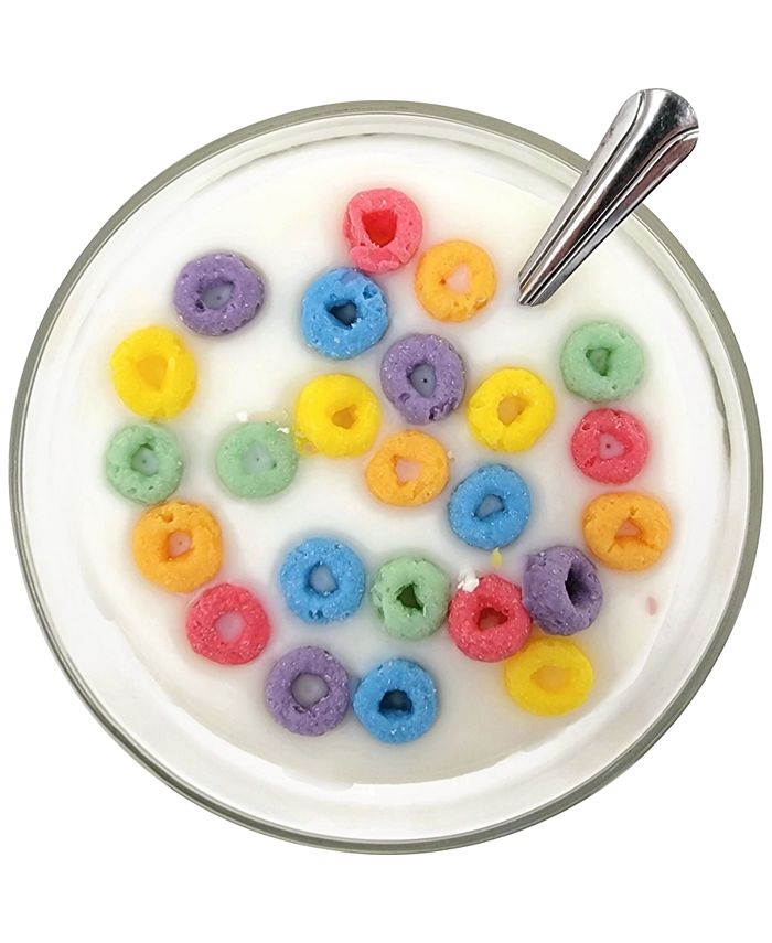 Candlelit Desserts Fruit Loops Scented Cereal Bowl Candle, 14oz. Macy's