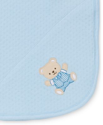 Baby Boys Cute Embroidered Bear Cotton Blanket