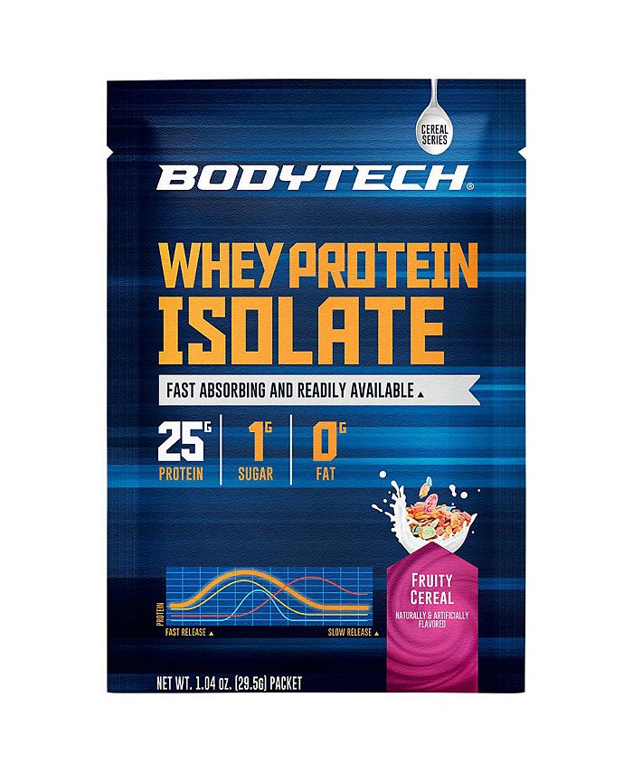BodyTech Whey Protein Isolate Powder Fruity Cereal (Twelve 1.04 oz
