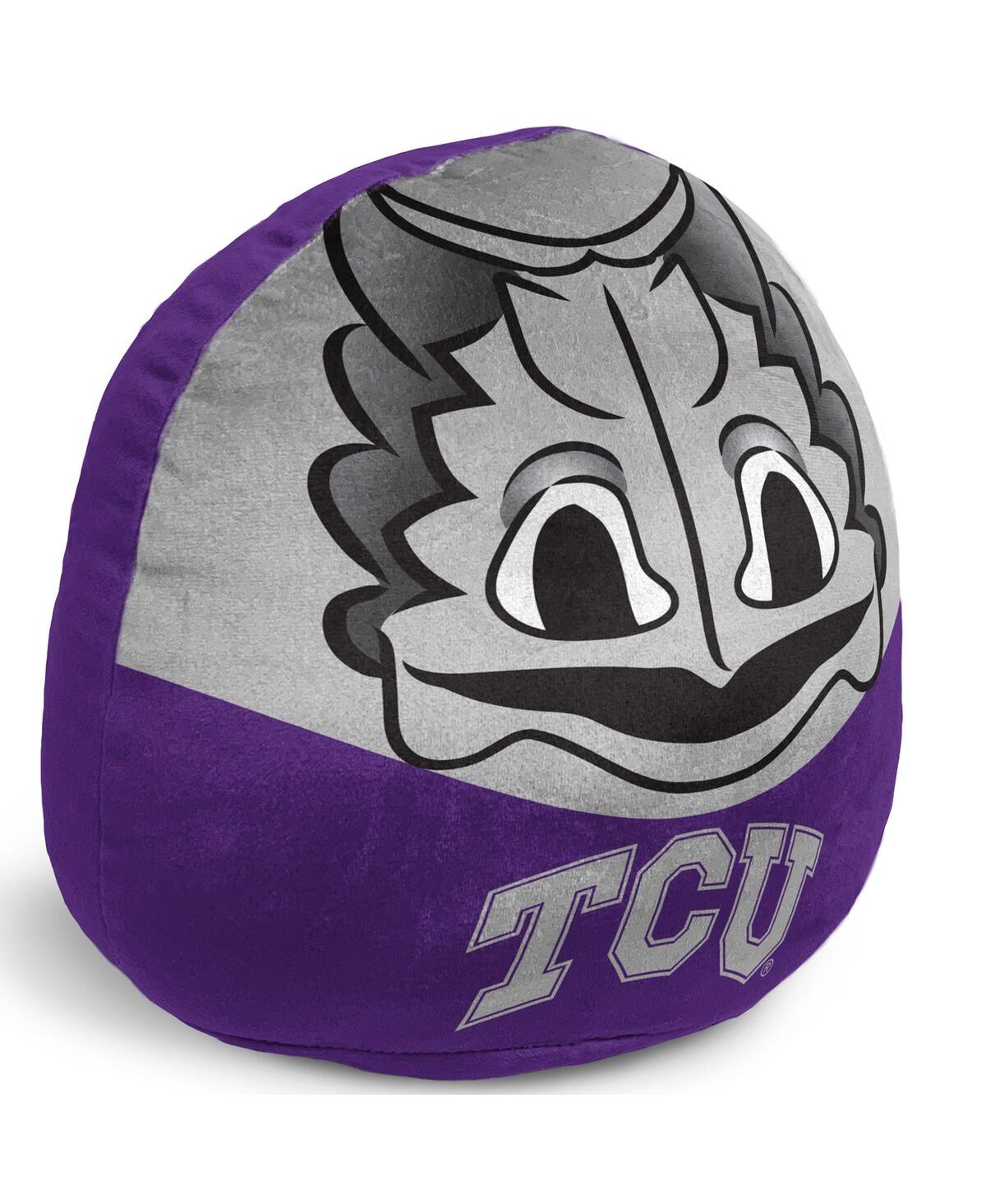 Pegasus Home Fashions Tcu Horned Frogs Plushie Mascot Pillow In Purple