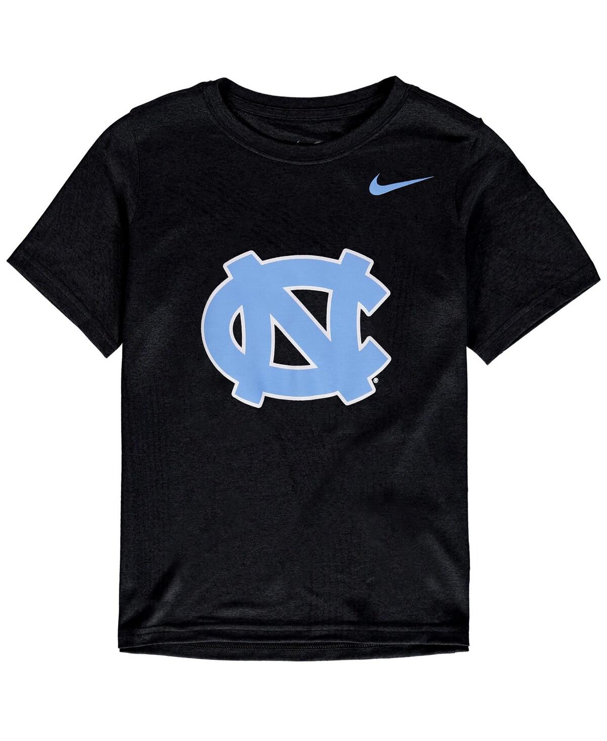 Nike Kids' Big Boys  Black North Carolina Tar Heels Cotton Logo T-shirt