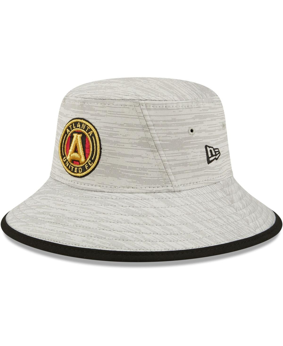 Shop New Era Men's  Heathered Gray Atlanta United Fc Distinct Bucket Hat