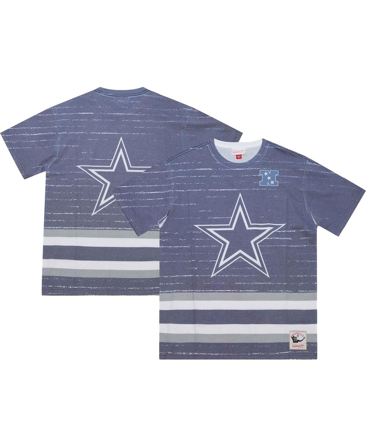 Shop Mitchell & Ness Men's  Navy Dallas Cowboys Jumbotron 3.0 T-shirt