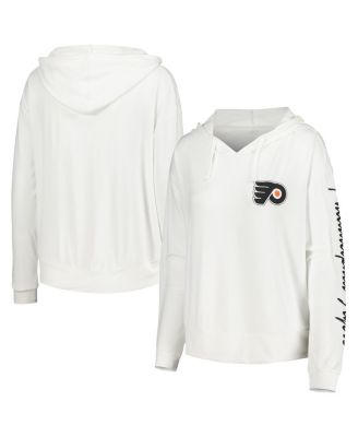 Women's White Philadelphia Flyers Accord Hacci Long Sleeve Hoodie T-shirt