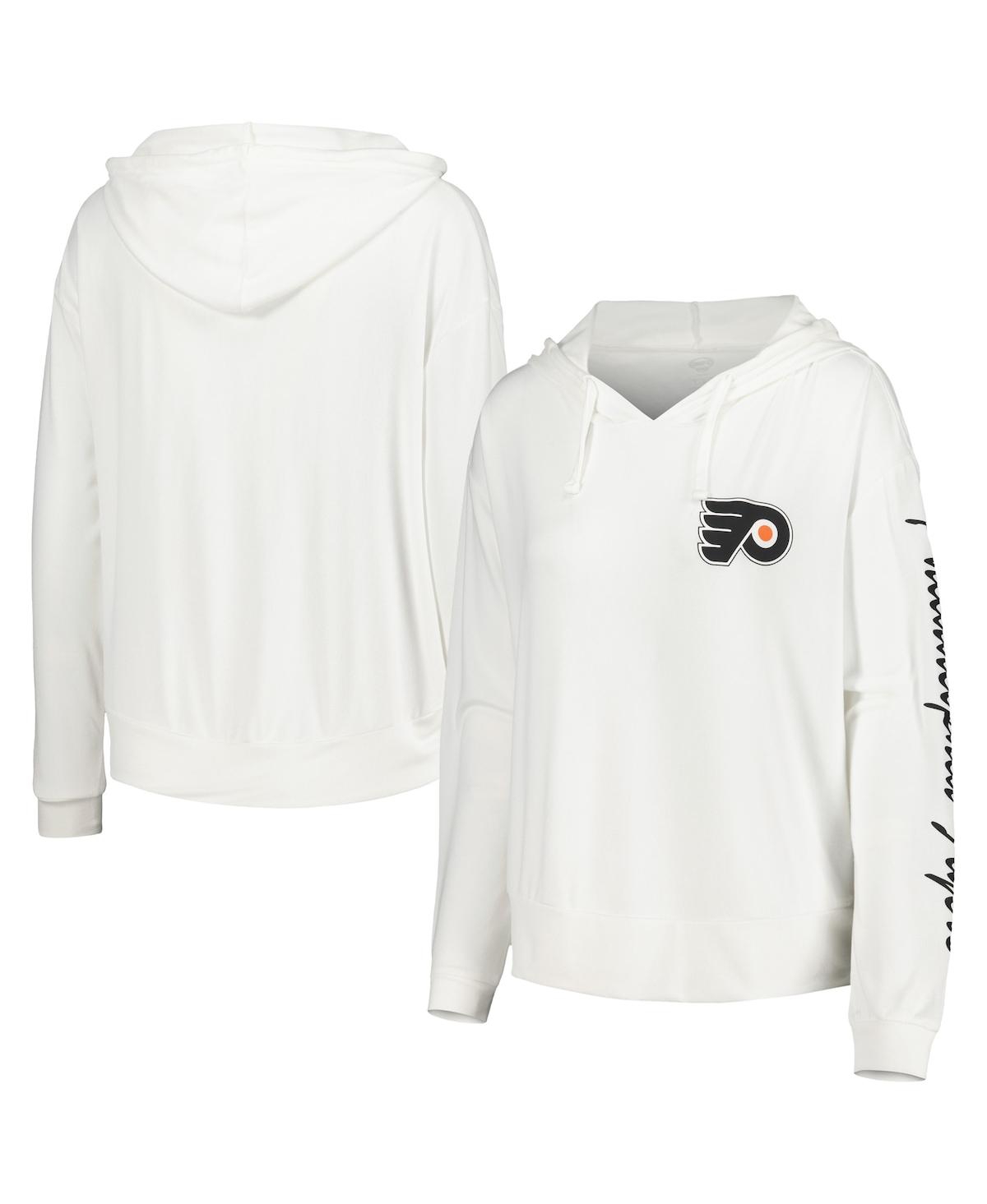 Shop Concepts Sport Women's  White Philadelphia Flyers Accord Hacci Long Sleeve Hoodie T-shirt