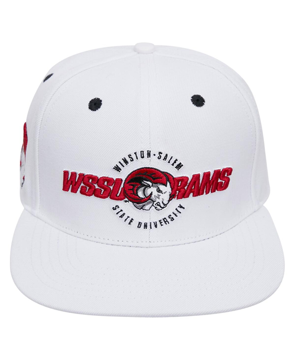 Pro Standard White Winston Salem Rams Evergreen Wool Snapback Hat In White