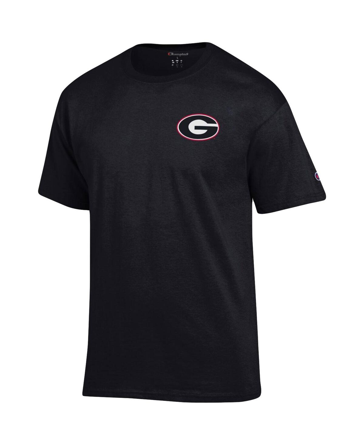 Shop Champion Men's  Black Georgia Bulldogs Stack 2-hit T-shirt