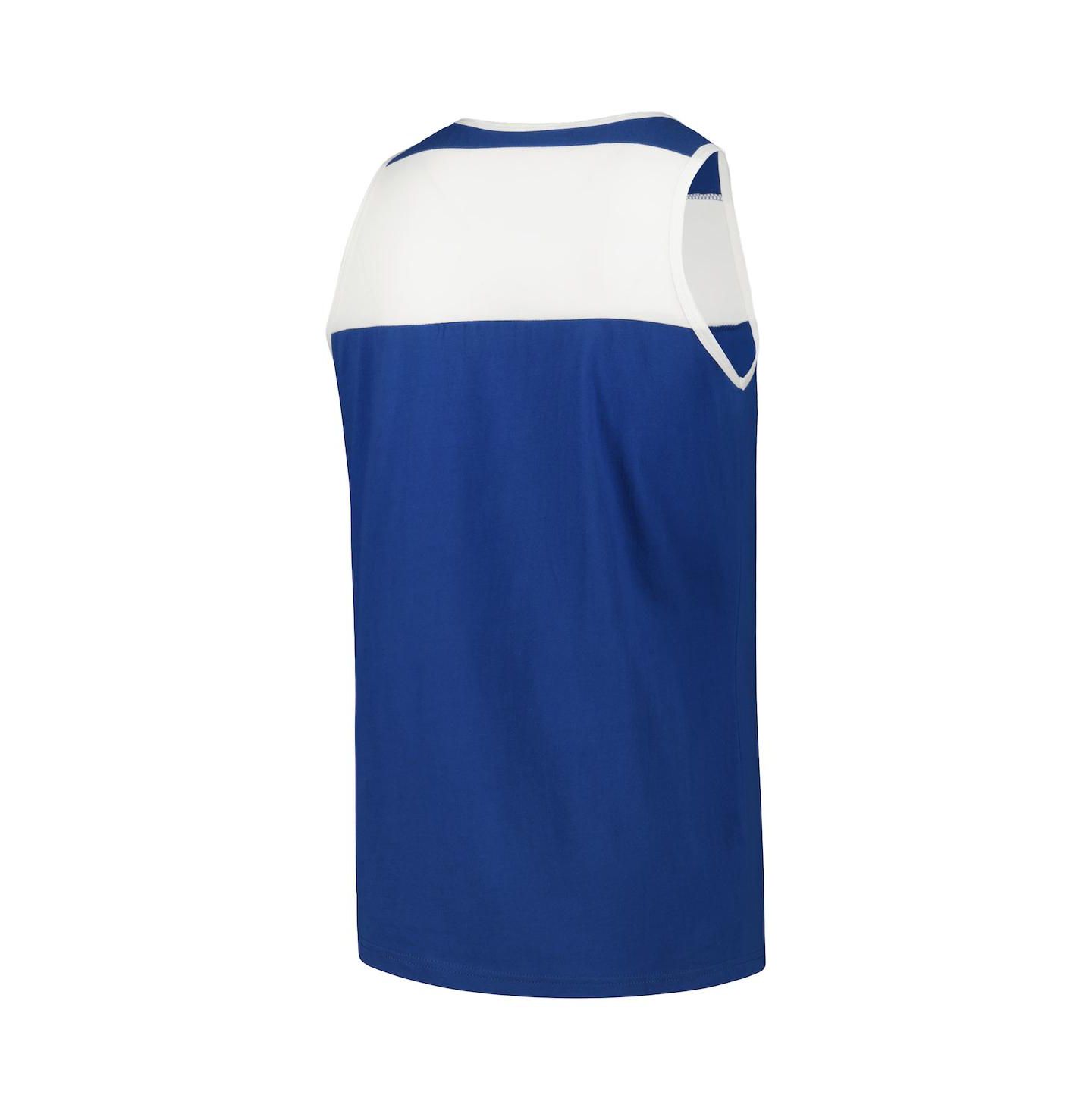 Мужской топ Mitchell & Ness Royal and White Indianapolis Colts Heritage Colorblock — фото 3