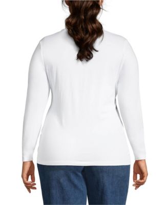 Plus Size Lightweight Jersey Long Sleeve Turtleneck