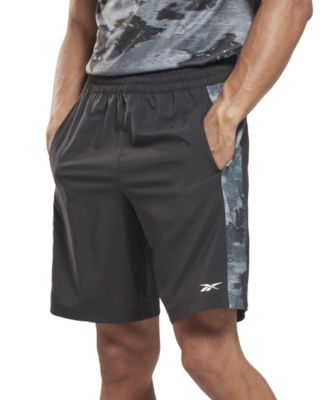 Reebok - Men's Train Regular-Fit Moisture-Wicking Camo Panel 9" Shorts