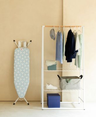 Ironing Board B, 49 x 15&amp;quot; 124 x 38 Centimeter with Steam Iron Rest, 0.9&amp;quot; 22 Milimeter and White Frame