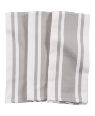 Union Stripe Cotton 3 Piece Kitchen Dish Towel Set, 18" x 28"