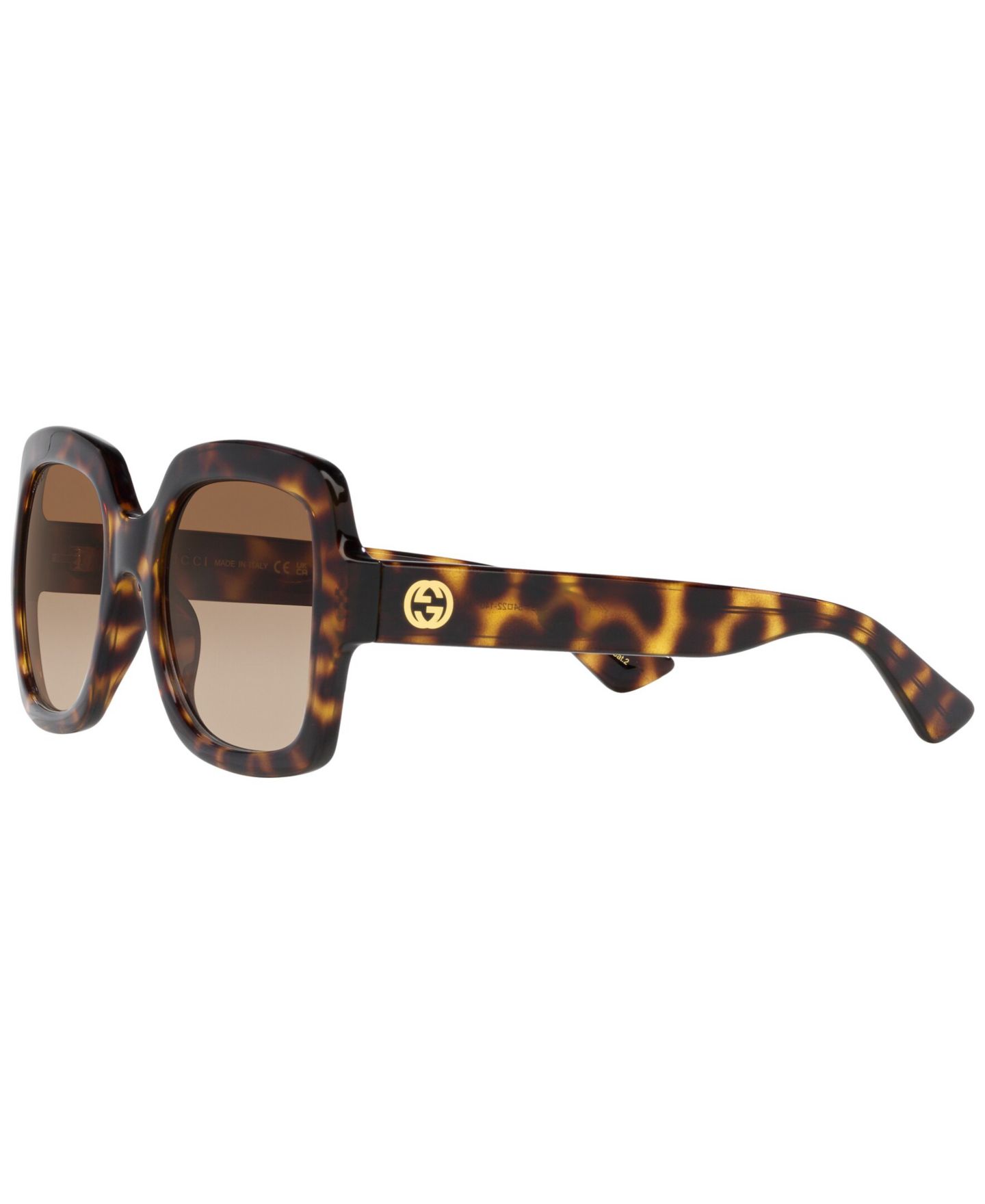 Женские солнцезащитные очки Gucci Sunglasses, GG1337S, цвет: Черепаховый — фото 4