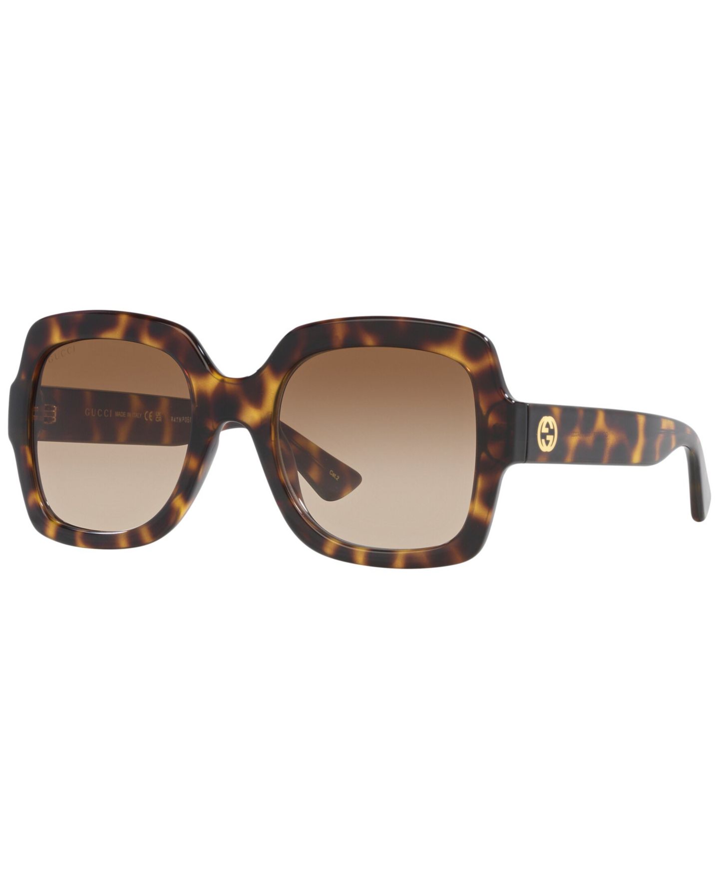 Женские солнцезащитные очки Gucci Sunglasses, GG1337S, цвет: Черепаховый — фото 1